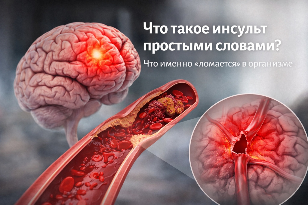 Что такое инсульт простыми словами: что именно «ломается» в организме